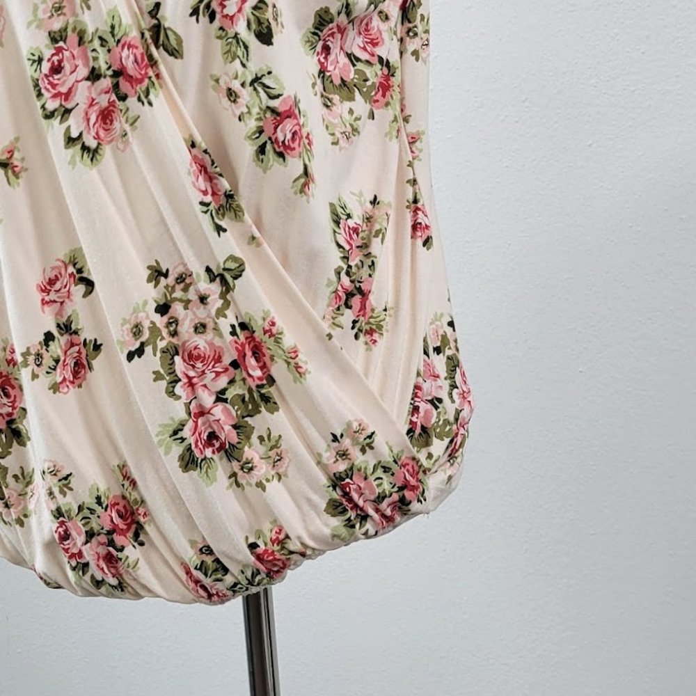 PLEIONE floral print wrap front blouse pink Sz S NEW - Picture 3 of 8